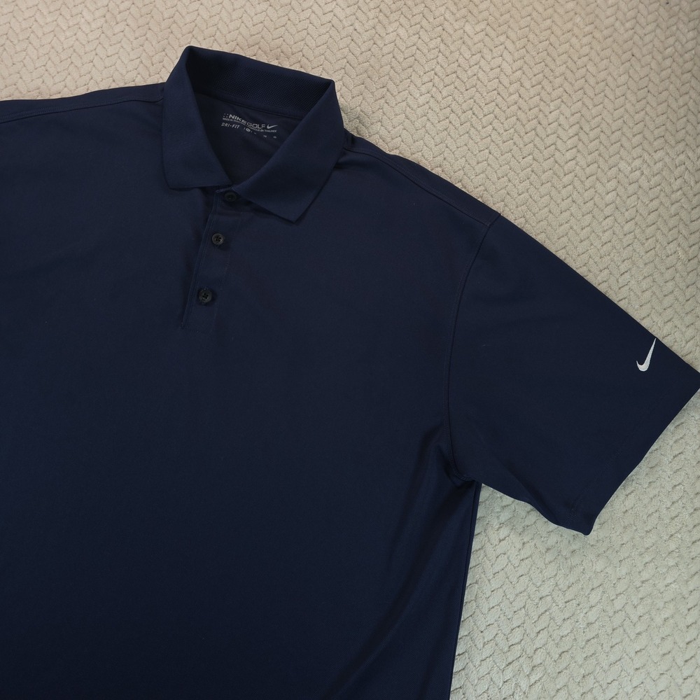 Nike Golf Dri-FIT Polo Shirt Mens XL Navy Blue Short Sleeve Performance Top